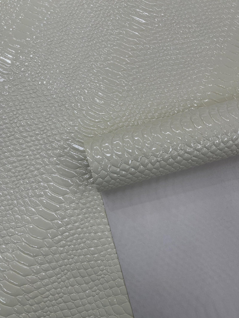 Shiny 3D Snake Embossed Vinyl Fabric By The Yard, 2 Tone Snake Skin Vinyl-faux Leather-3D Scales Vinyl Leather Upholstery