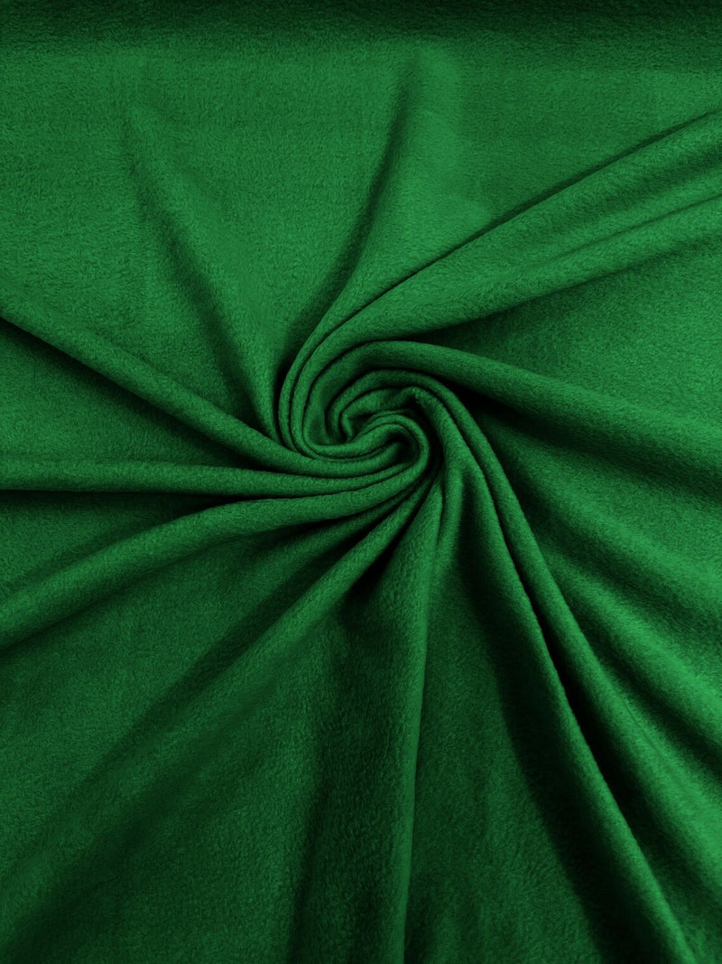 Solid Polar Fleece Fabric - Kelly Green - Anti-Pill Soft Polar Fleece 58" Sold by Yard