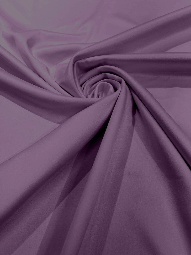 Matte L'Amour Stretch Satin - Lavender - Stretch Satin Fabric For Bridal, Prom Dress Sold By Yard