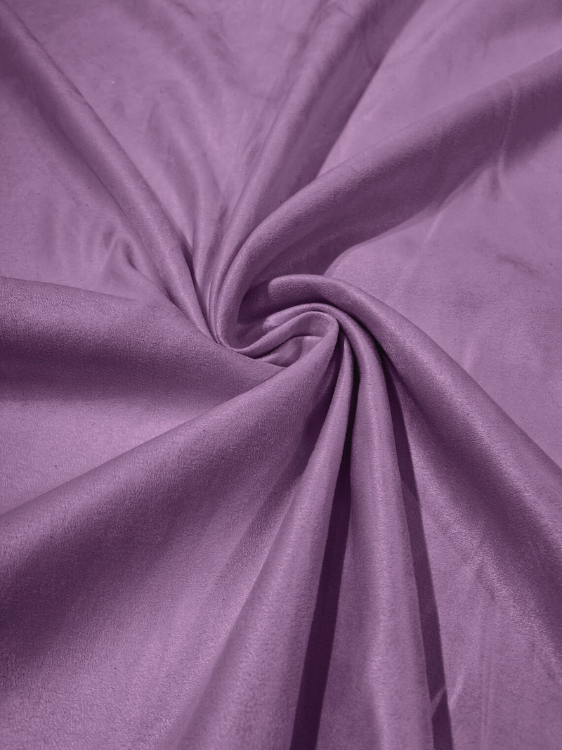 58" Faux Micro Suede Fabric - Lavender - Polyester Micro Suede Fabric for Upholstery / Crafts / Costume By Yard