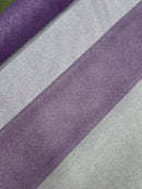 Glitter Lace Mesh Fabric - Lavender - Shimmer Glitter Dot Design on Mesh Lace By Yard