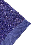 58/60" Velvet Sequins Stretch Fabric - Lavender - Velvet Sequins 2 Way Stretch By Yard