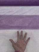 Glitter Lace Mesh Fabric - Lavender - Shimmer Glitter Dot Design on Mesh Lace By Yard