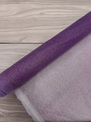 Glitter Lace Mesh Fabric - Lavender - Shimmer Glitter Dot Design on Mesh Lace By Yard