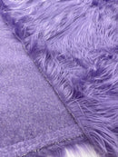 60" Solid Shaggy Faux Fur - Lavender - Long Pile Luxury Shaggy Soft Faux Fur Fabric By Yard