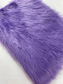 60" Solid Shaggy Faux Fur - Lavender - Long Pile Luxury Shaggy Soft Faux Fur Fabric By Yard