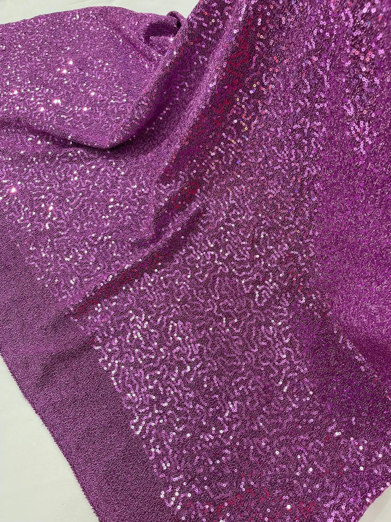 Lurex Stretch Fabric - Lavender - Shiny Metallic 4 Way Stretch Sequins Lurex Spandex Fabric by Yard