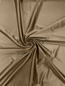 60" Shiny Heavy Satin Fabric - Light Champagne - Stretch Satin Shiny Heavy Fabric Sold By Yard