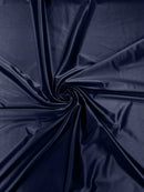 60" Shiny Heavy Satin Fabric - Light Navy Blue - Stretch Satin Shiny Heavy Fabric Sold By Yard