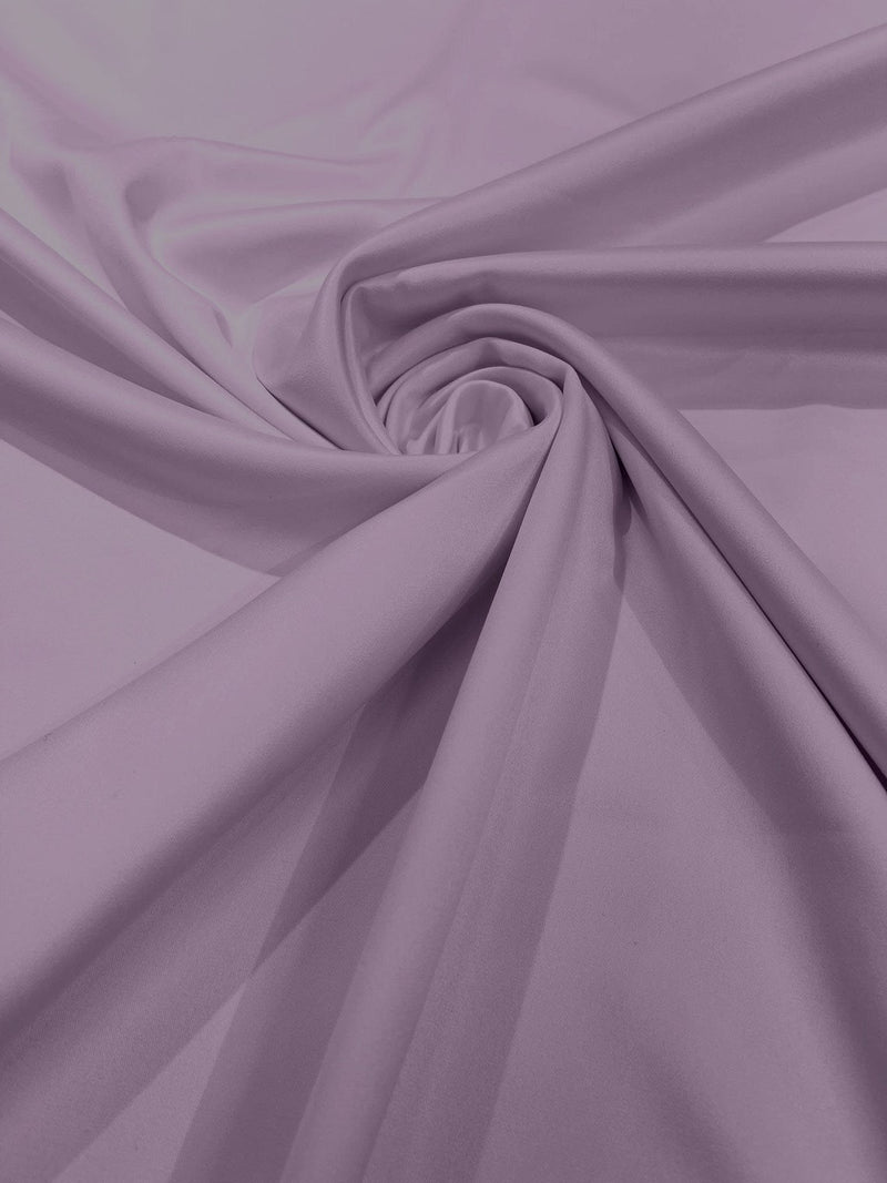 Matte L'Amour Stretch Satin - Lilac - Stretch Satin Fabric For Bridal, Prom Dress Sold By Yard