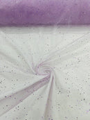 Sparkle Tulle Glitter Fabric - Lilac - Tulle Fabric with Sparkle Glitter Sold By Yard