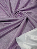 Shimmer Glitter Fabric - Lilac - Luxury Sparkle Stretch Solid Fabric Sold By Yard