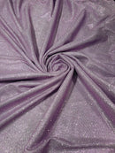 Shimmer Glitter Fabric - Lilac - Luxury Sparkle Stretch Solid Fabric Sold By Yard