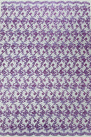 Metallic Floral Butterfly Fabric - Lilac - Embroidered Floral Butterfly Design Mesh Fabric by Yard
