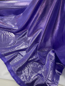 60" Metallic Foil Fabric - Lilac - 4 Way Stretch Spandex Foggy Foil Shiny Metallic Fabric by Yard