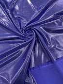 60" Metallic Foil Fabric - Lilac - 4 Way Stretch Spandex Foggy Foil Shiny Metallic Fabric by Yard