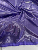 60" Metallic Foil Fabric - Lilac - 4 Way Stretch Spandex Foggy Foil Shiny Metallic Fabric by Yard
