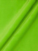 Soft Minky Faux Fur 3.mm Fabric - Lime Green - 60" Soft Minky Blanket Fabric by the Yard