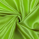 Matte L'Amour Satin - Lime Green - (Peau de Soie) Duchess Fabric For Bridal, Bridesmaid Dress By Yard