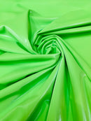 Shiny Latex Stretch Vinyl - Lime Green - 4 Way Stretch Milliskin Vinyl Spandex Latex Fabric by Yard