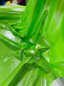 60" Metallic Foil Fabric - Lime Green - 4 Way Stretch Spandex Foggy Foil Shiny Metallic Fabric by Yard