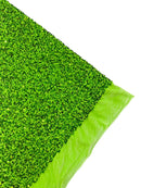 58/60" Velvet Sequins Stretch Fabric - Lime Green - Velvet Sequins 2 Way Stretch By Yard