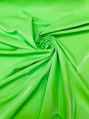 Shiny Latex Stretch Vinyl - Lime Green - 4 Way Stretch Milliskin Vinyl Spandex Latex Fabric by Yard