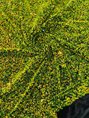 58/60" Velvet Sequins Stretch Fabric - Lime Green on Black - Velvet Sequins 2 Way Stretch Sold By Yard