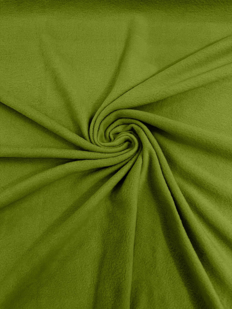 Solid Polar Fleece Fabric - Lime Green - Anti-Pill Soft Polar Fleece 58" Sold by Yard