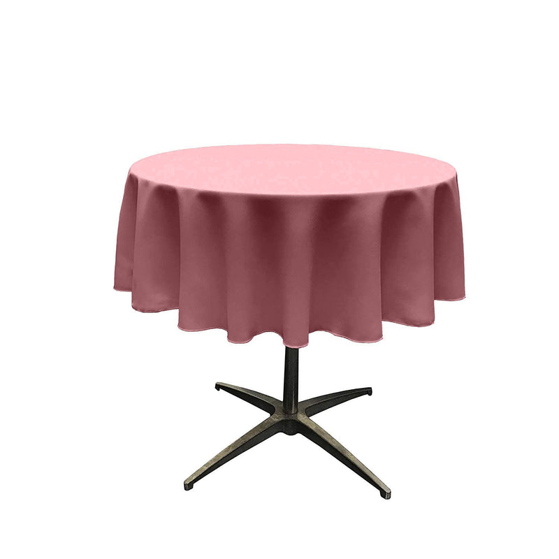 51" Solid Round Tablecloth - Round Table Cover for Event Decor, Party Tables, Available in Different Sizes