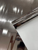 Chrome Mirror Reflective Vinyl Fabric By The Yard, Crafting Fabric Upholstery Vinyl Fabric Chrome Mirror Reflective Vinyl