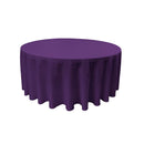 108" Solid Round Drape Tablecloth - 3 Part Stitched Round Full Table Cover Available in Different Sizes (84 Colors)