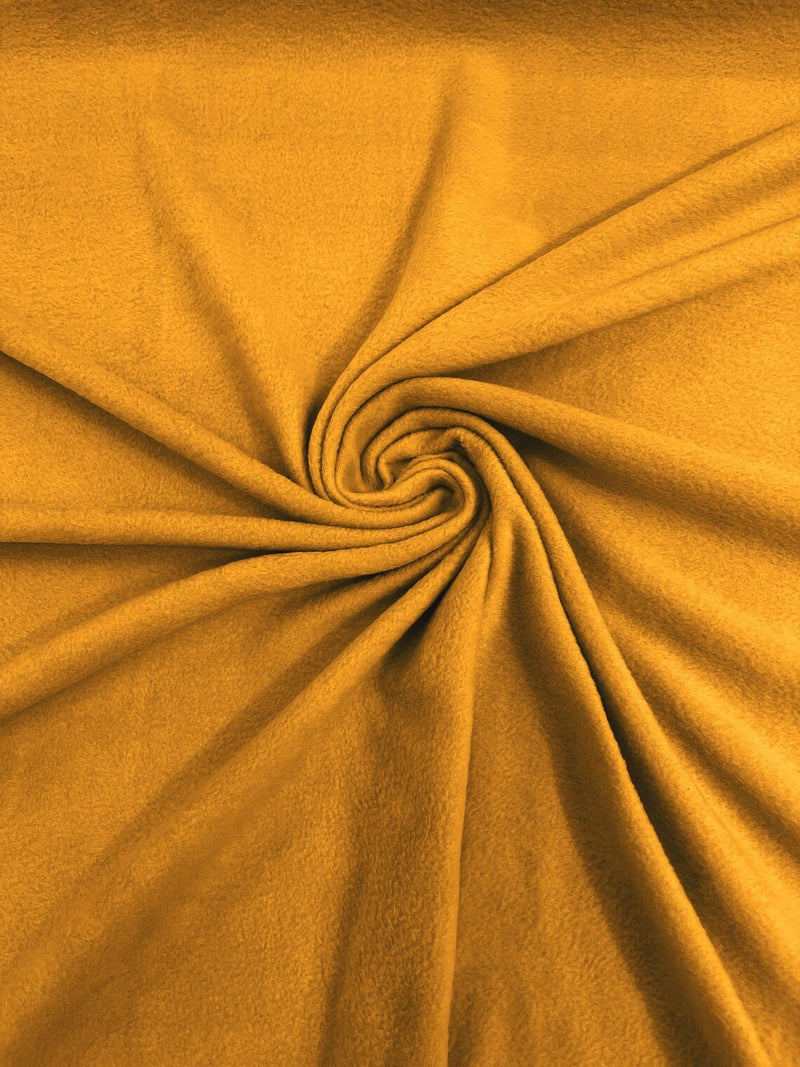 Solid Polar Fleece Fabric - Mango - Anti-Pill Soft Polar Fleece 58" Sold by Yard