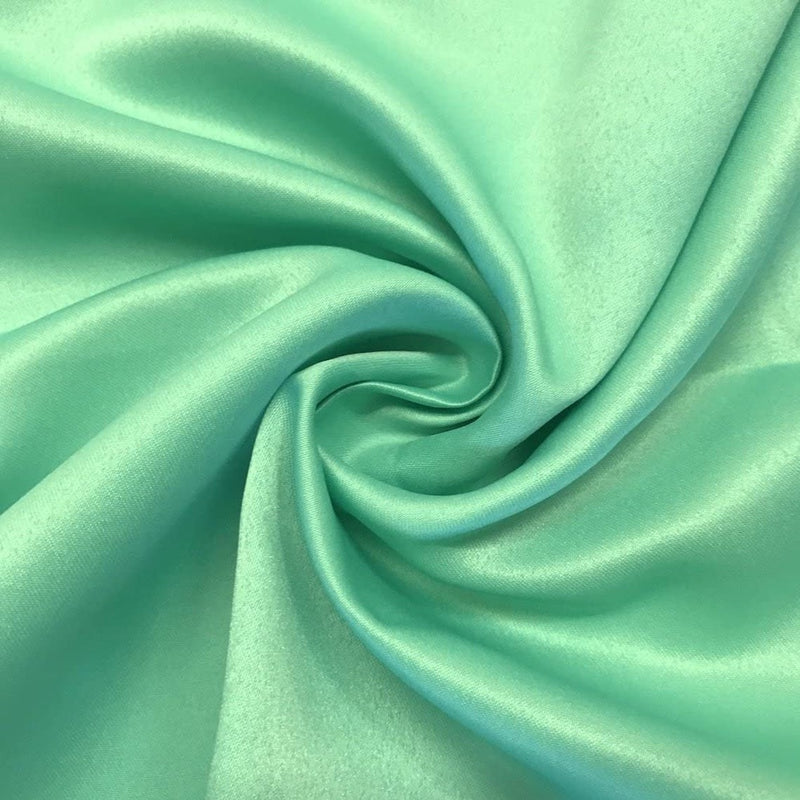 Matte L'Amour Satin - Mint - (Peau de Soie) Duchess Fabric For Bridal, Bridesmaid Dress By Yard