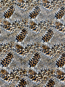 Mixed Animal Print Velboa Faux Fur - Fancy Mixed Animal Print Velboa Faux Fur Fabric By Yard