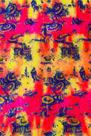 Crocodile Print Spandex Fabric - Multi-Color A - Metallic 4 Way Stretch Animal Print Fabric By Yard