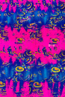 Crocodile Print Spandex Fabric - Multi-Color C - Metallic 4 Way Stretch Animal Print Fabric By Yard