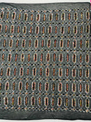 Geometric Stretch Sequin - Multi-Color Iridescent on Black - Fancy Gem Design on Mesh By Yard