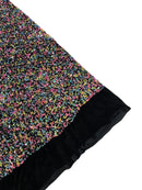 58/60" Velvet Sequins Stretch Fabric - Multi-Color on Black - Velvet Sequins 2 Way Stretch By Yard