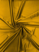 60" Shiny Heavy Satin Fabric - Mustard Yellow - Stretch Satin Shiny Heavy Fabric Sold By Yard