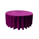 96" Solid Round Drape Tablecloth - 3 Part Stitched Round Full Table Cover Available in Different Sizes (84 Colors)