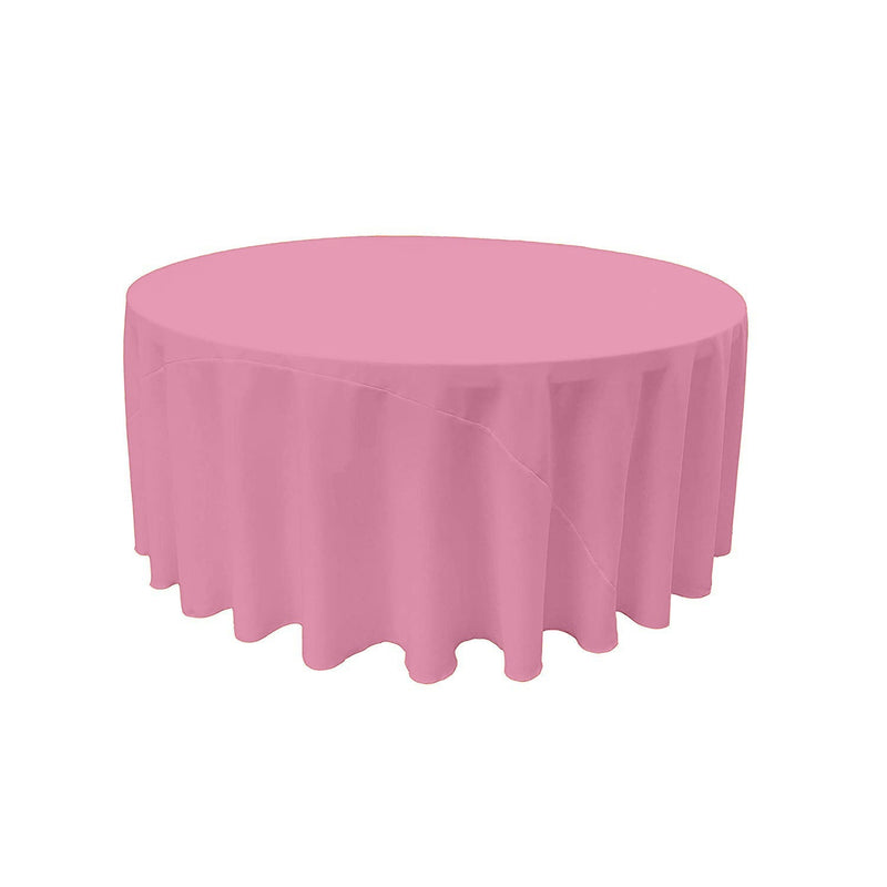 96" Solid Round Drape Tablecloth - 3 Part Stitched Round Full Table Cover Available in Different Sizes (84 Colors)