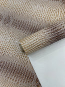 Gator 3D Embossed Vinyl Fabric Faux Fake Leather Vinyl Fabric, Embossed Crocodile Fabric By The Yard Upholstery Purses Shoes