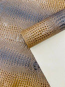 Gator 3D Embossed Vinyl Fabric Faux Fake Leather Vinyl Fabric, Embossed Crocodile Fabric By The Yard Upholstery Purses Shoes