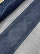 Glitter Lace Mesh Fabric - Navy Blue - Shimmer Glitter Dot Design on Mesh Lace By Yard