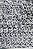 Small Glitter Flower Fabric - Navy Blue - Shimmer Glitter Flower Design on Mesh Lace By The Yard