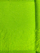 Feather Sequin Velvet Fabric - Neon Green - 5mm Sequins Velvet 2 Way Stretch 58/60" Fabric By Yard
