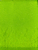 Feather Sequin Velvet Fabric - Neon Green - 5mm Sequins Velvet 2 Way Stretch 58/60" Fabric By Yard