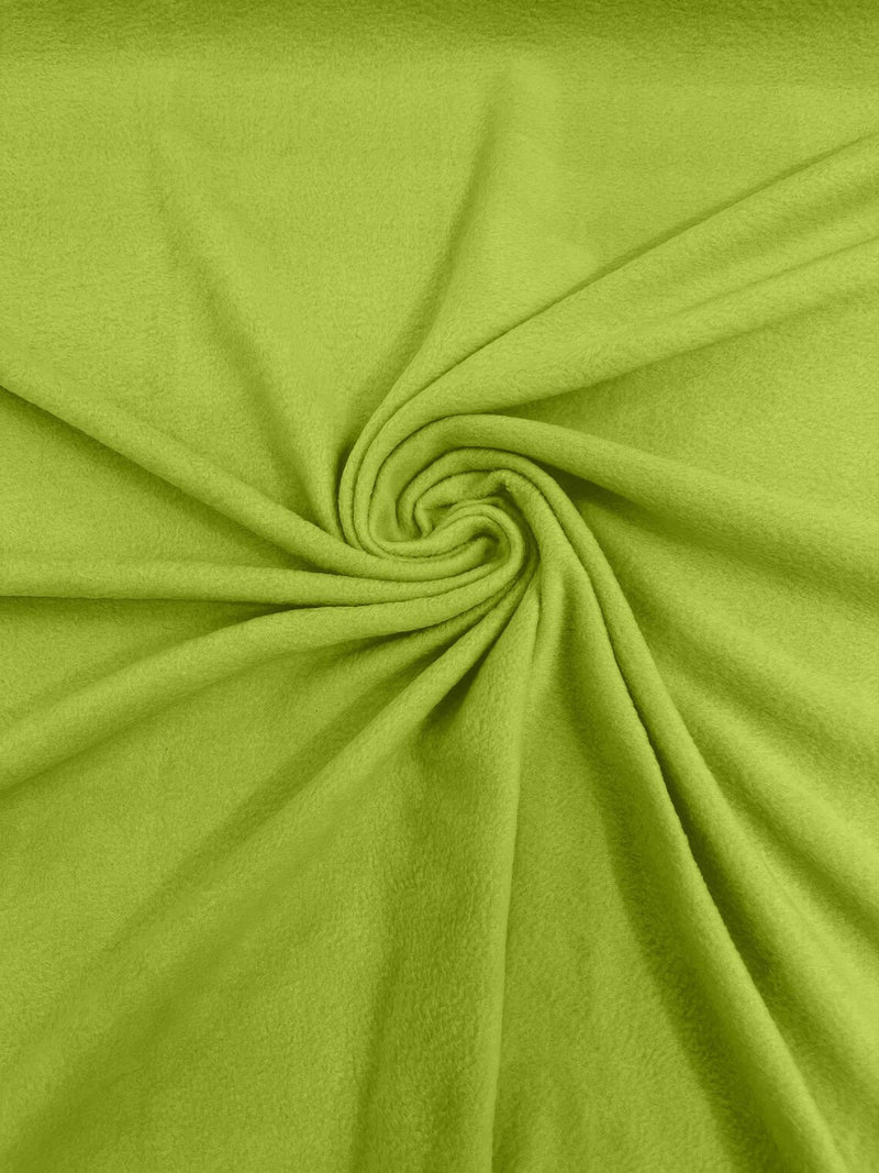 Solid Polar Fleece Fabric - Neon Lime - Anti-Pill Soft Polar Fleece 58" Sold by Yard