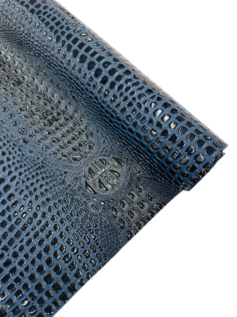 Gator 3D Embossed Vinyl Fabric Faux Fake Leather Vinyl Fabric, Embossed Crocodile Fabric By The Yard Upholstery Purses Shoes